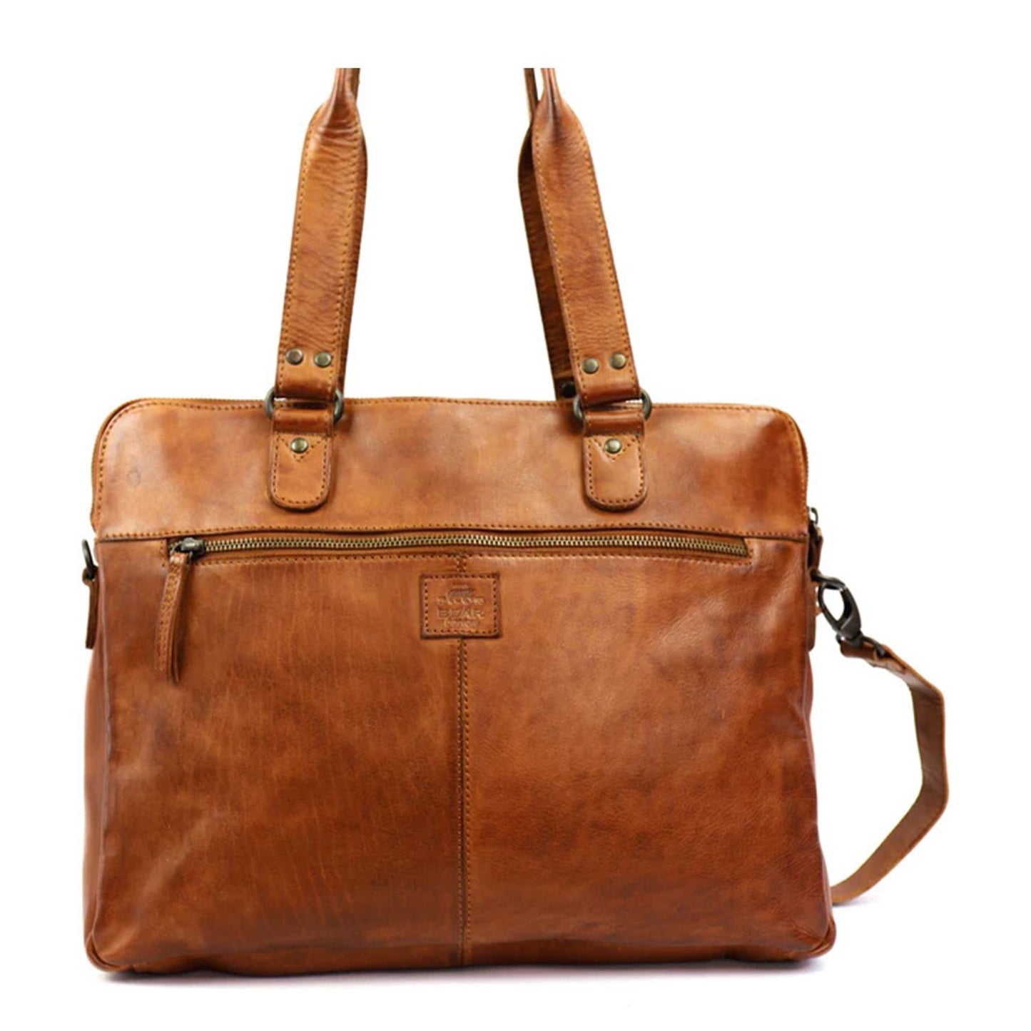 Bear Design Cow Lavato Mea Laptopbag 15" cognac