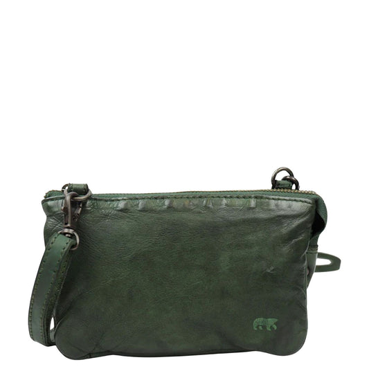 Bear Design Cow Lavato Uma Crossbody olive green