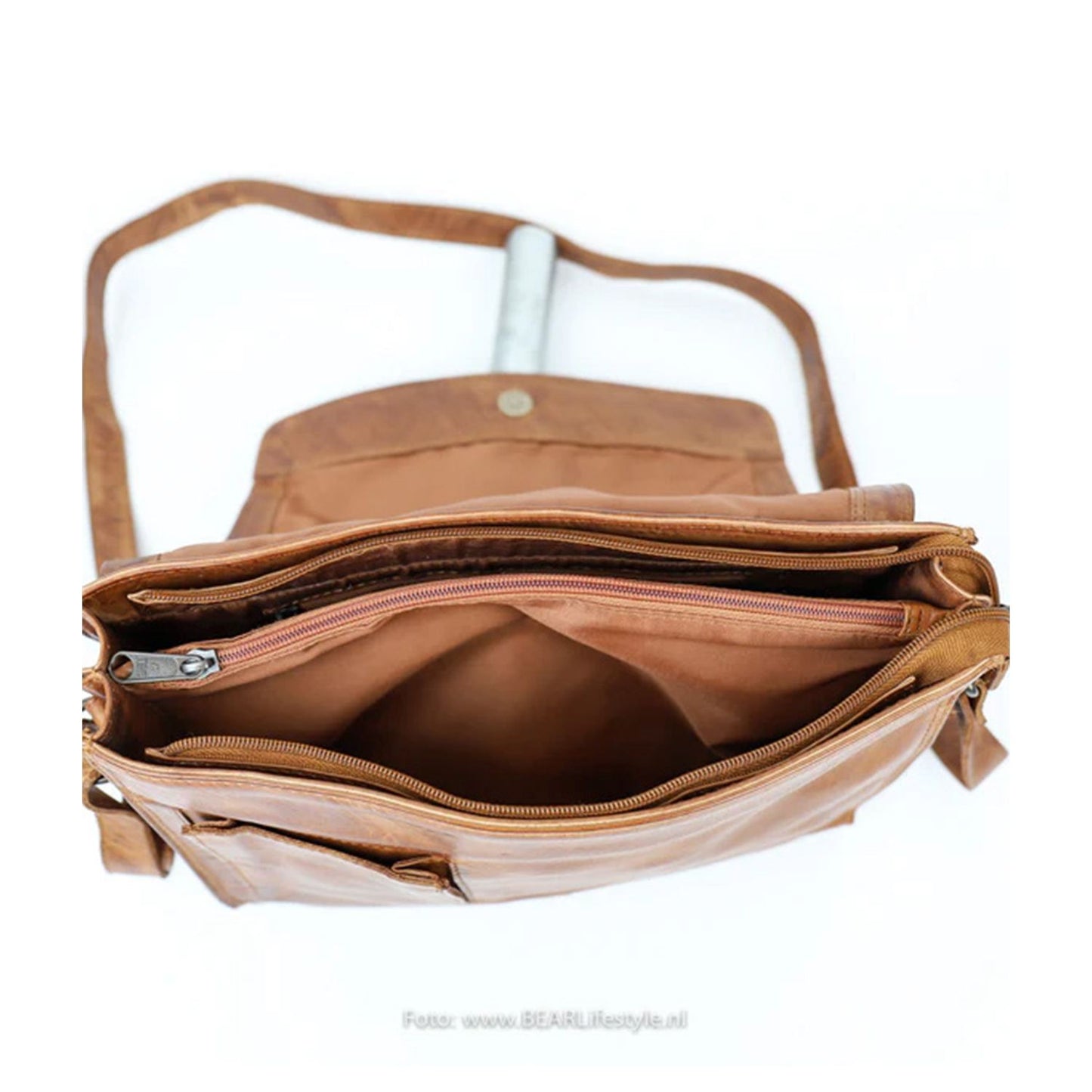 Bear Design Cow Lavato Hanna Shoulderbag cognac