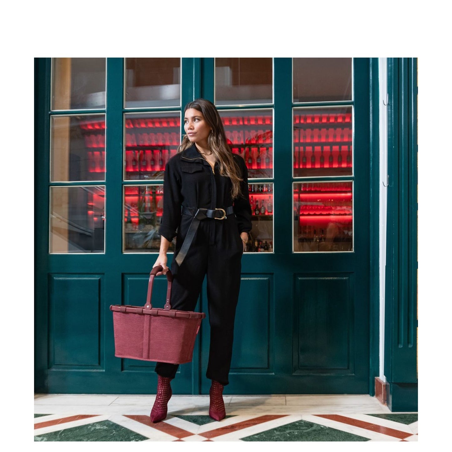 Reisenthel Shopping Carrybag Frame twist maroon