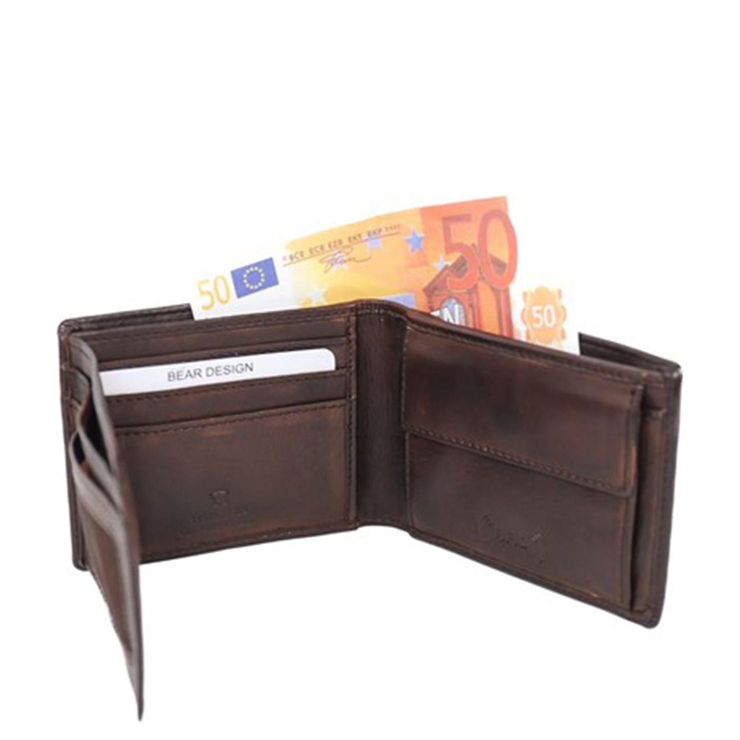 Bear Design Wesley Billfold Wallet brown