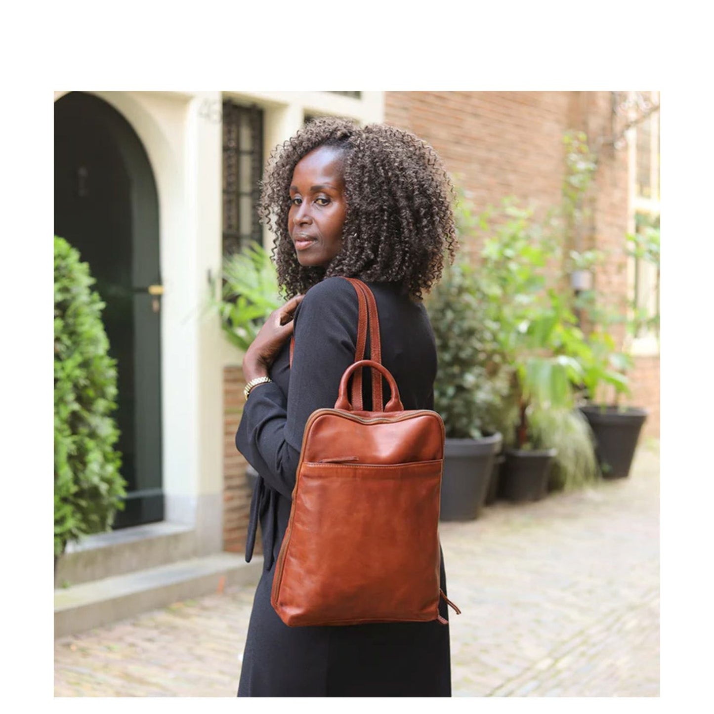 Bear Design Ivanka Backpack cognac