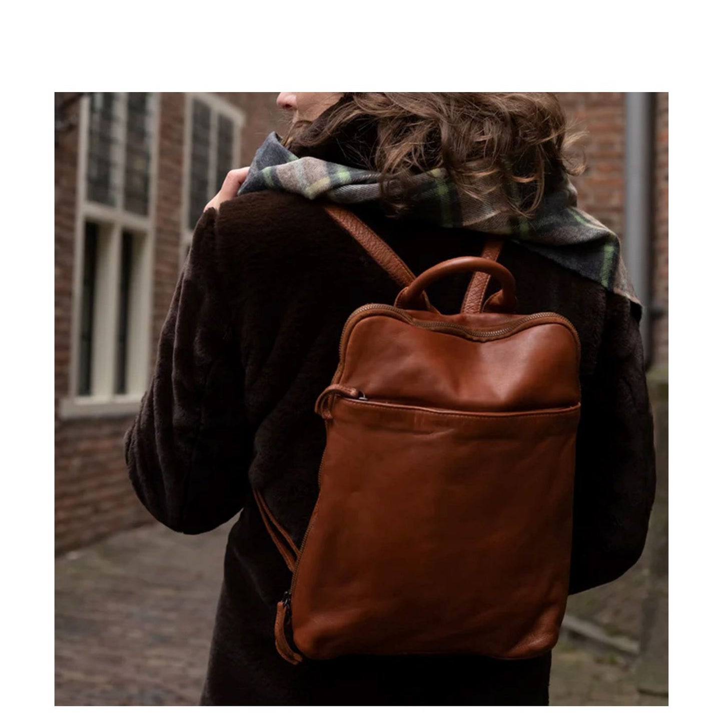 Bear Design Ivanka Backpack cognac