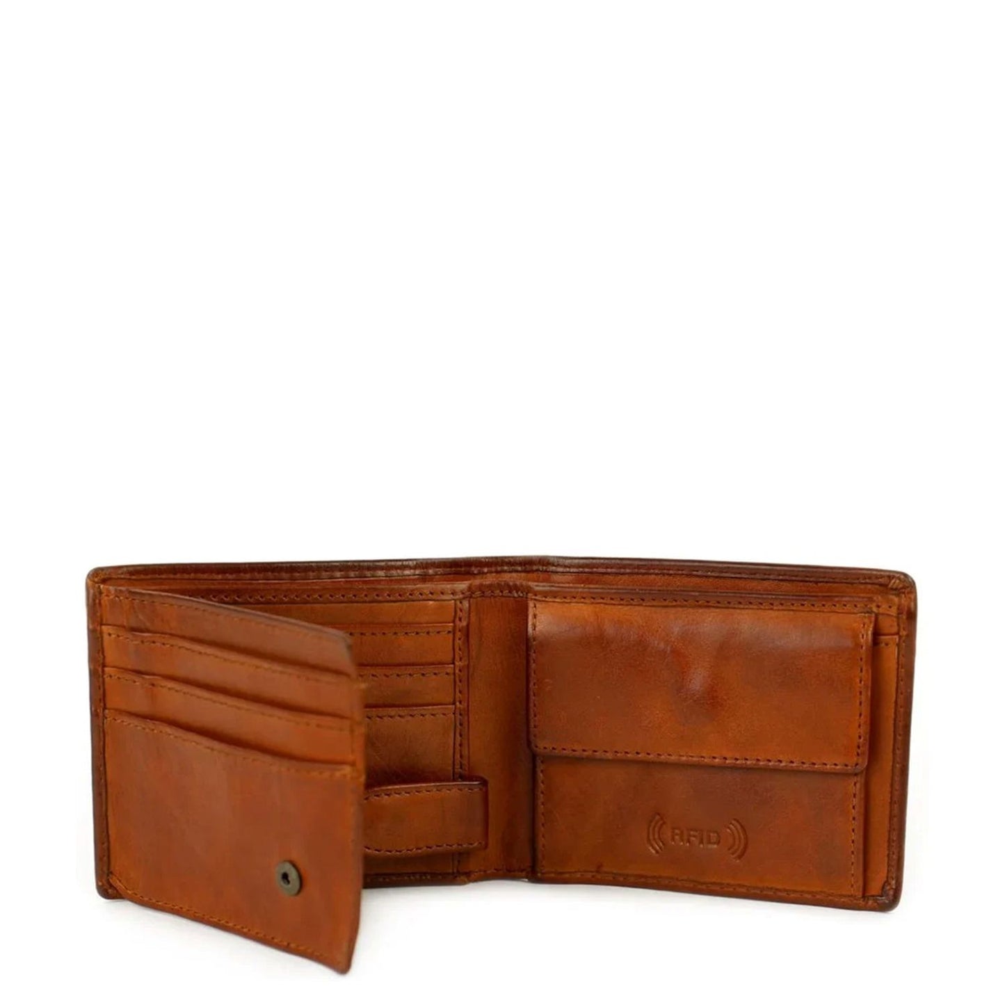 Bear Design Jim Billfold Wallet cognac