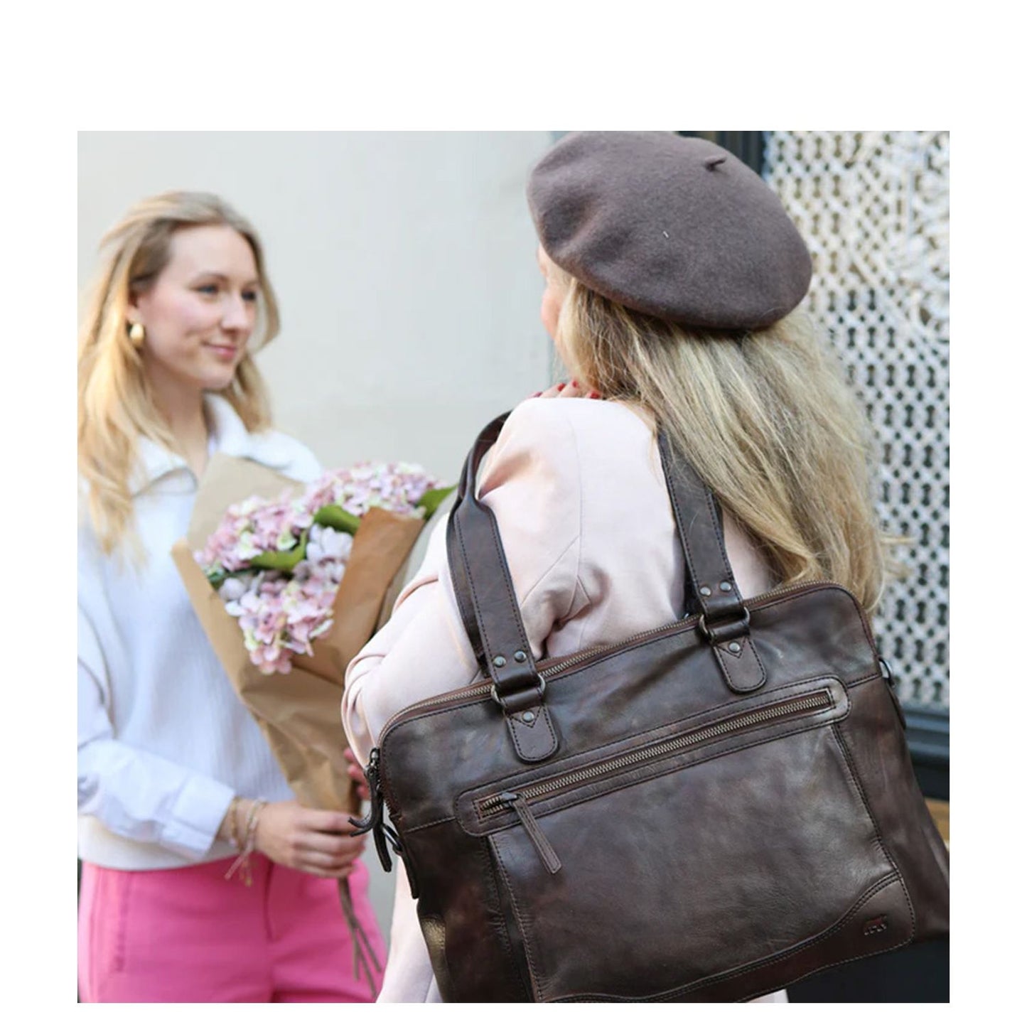 Bear Design Cow Lavato Lia Laptopbag 11" brown