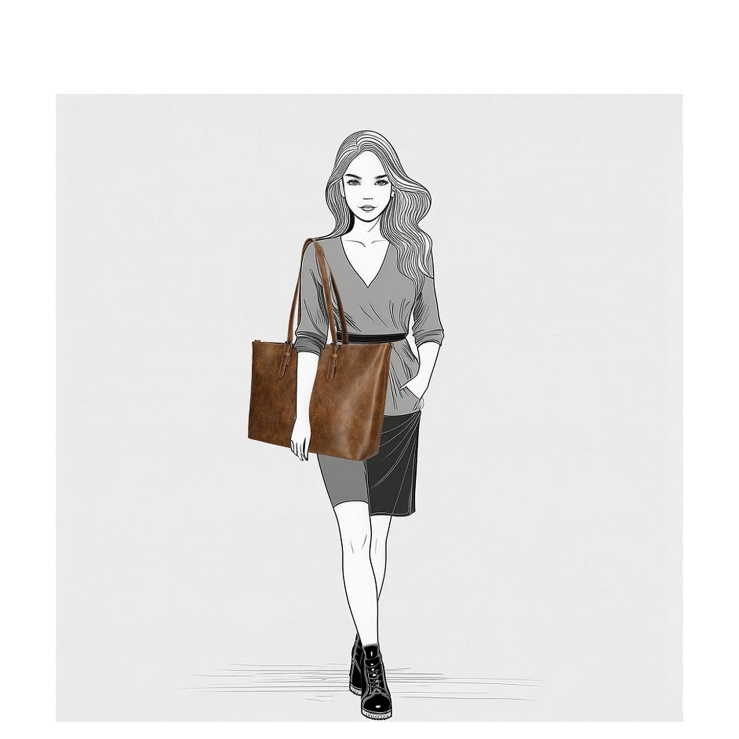 Enrico Benetti Julia Shopper 15" cognac