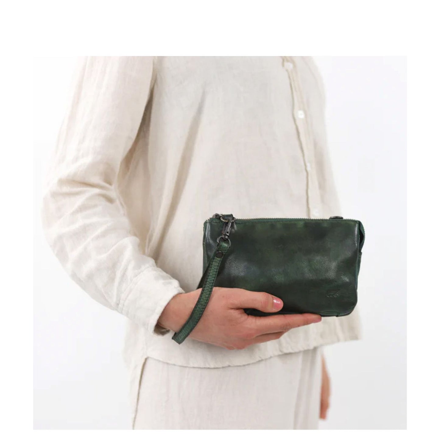 Bear Design Cow Lavato Uma Crossbody olive green