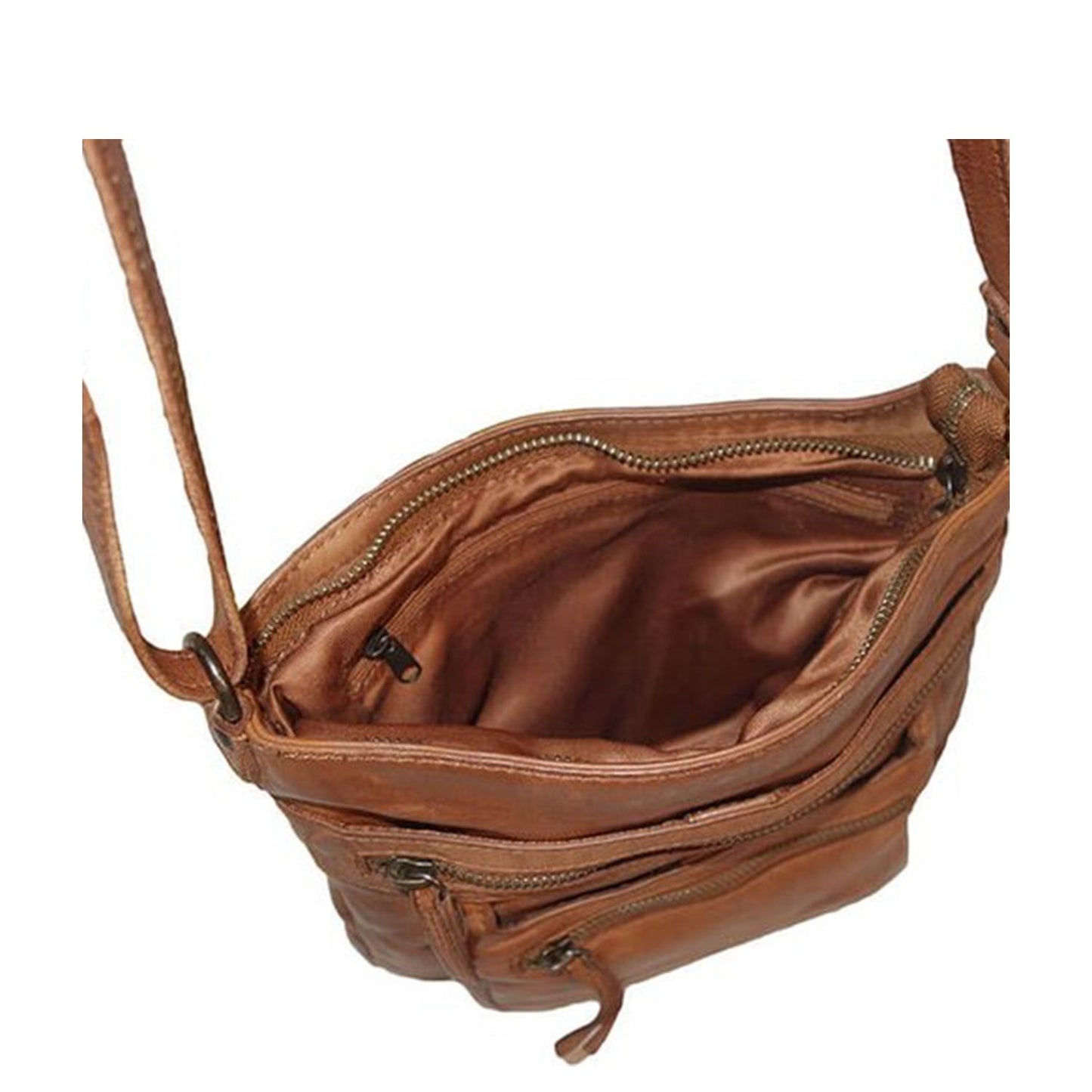 Bear Design Cow Lavato Marion Shoulderbag cognac