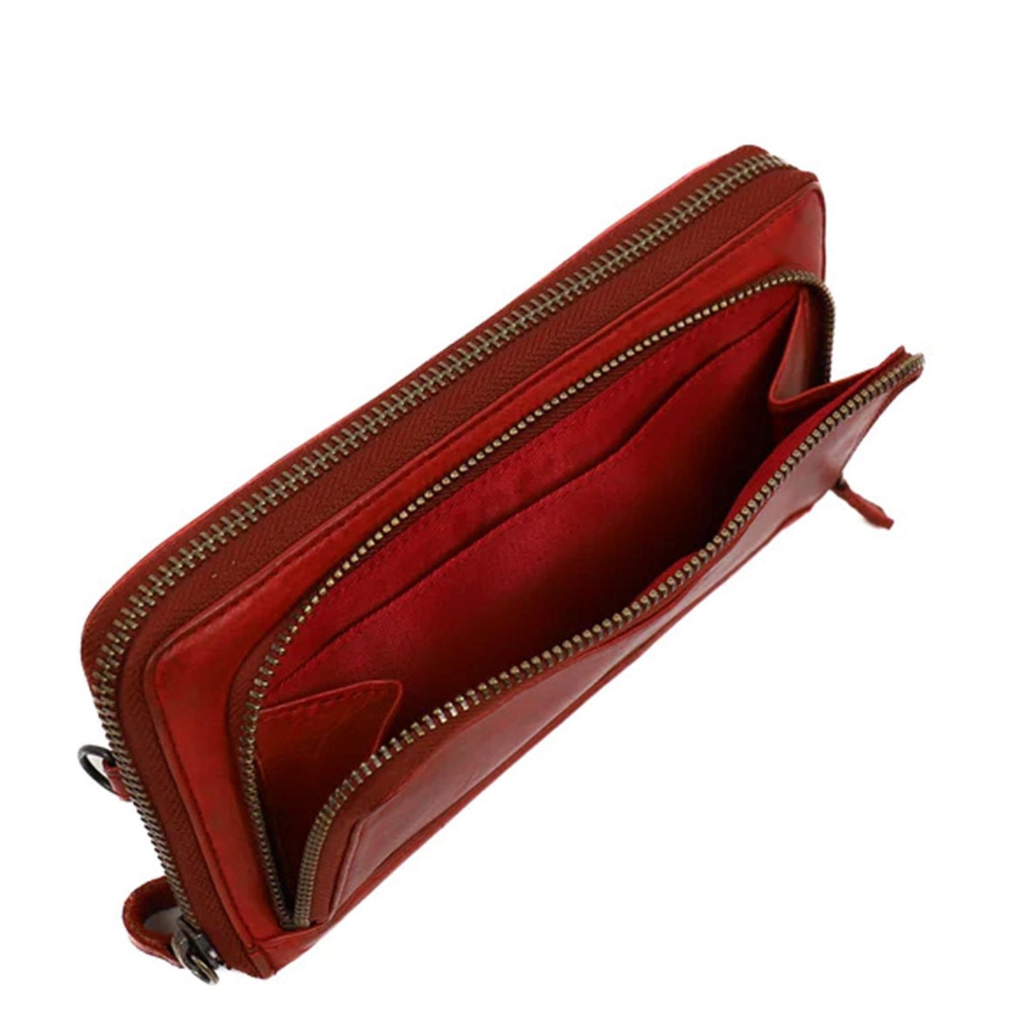 Bear Design Cow Lavato Demi Wallet red