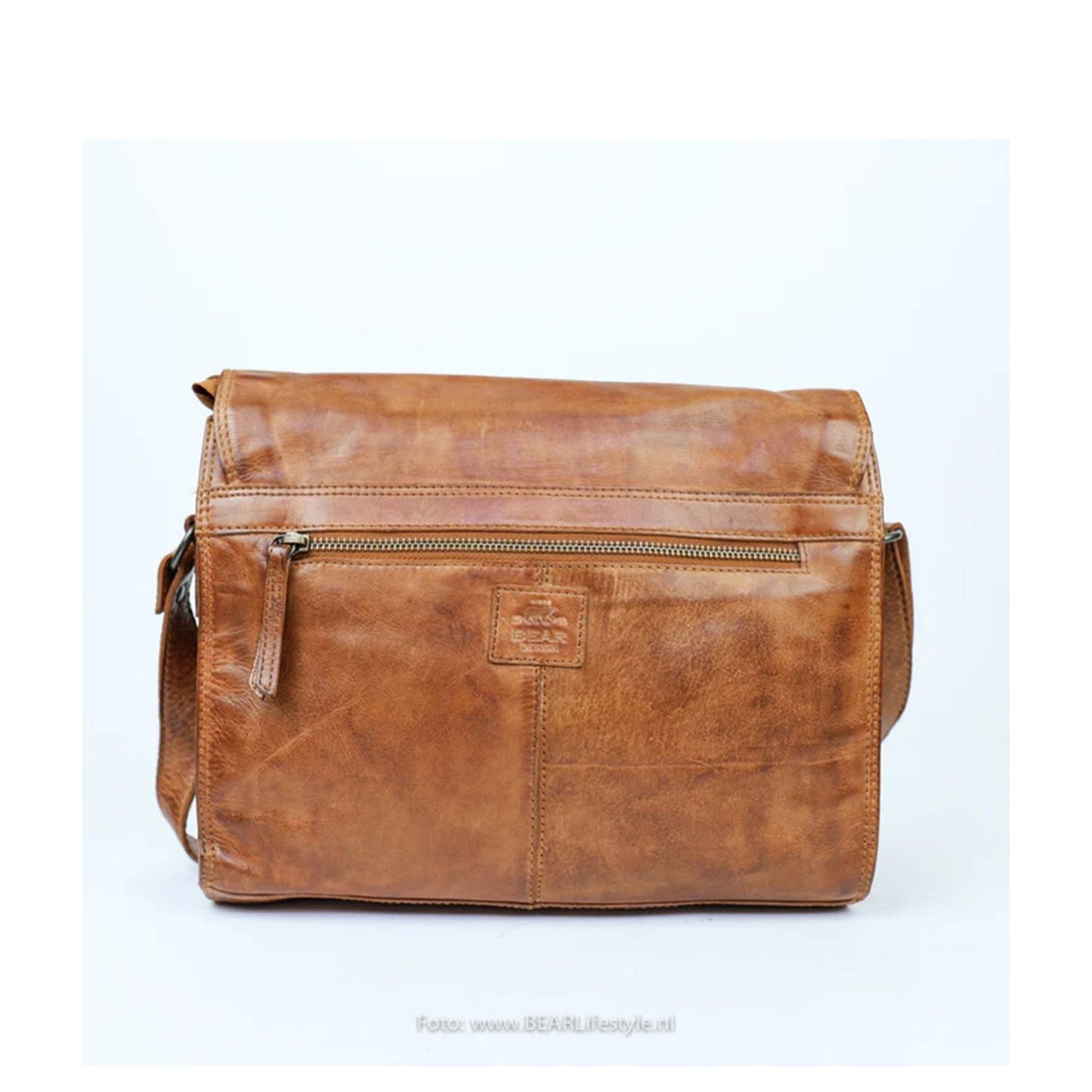 Bear Design Cow Lavato Hanna Shoulderbag cognac