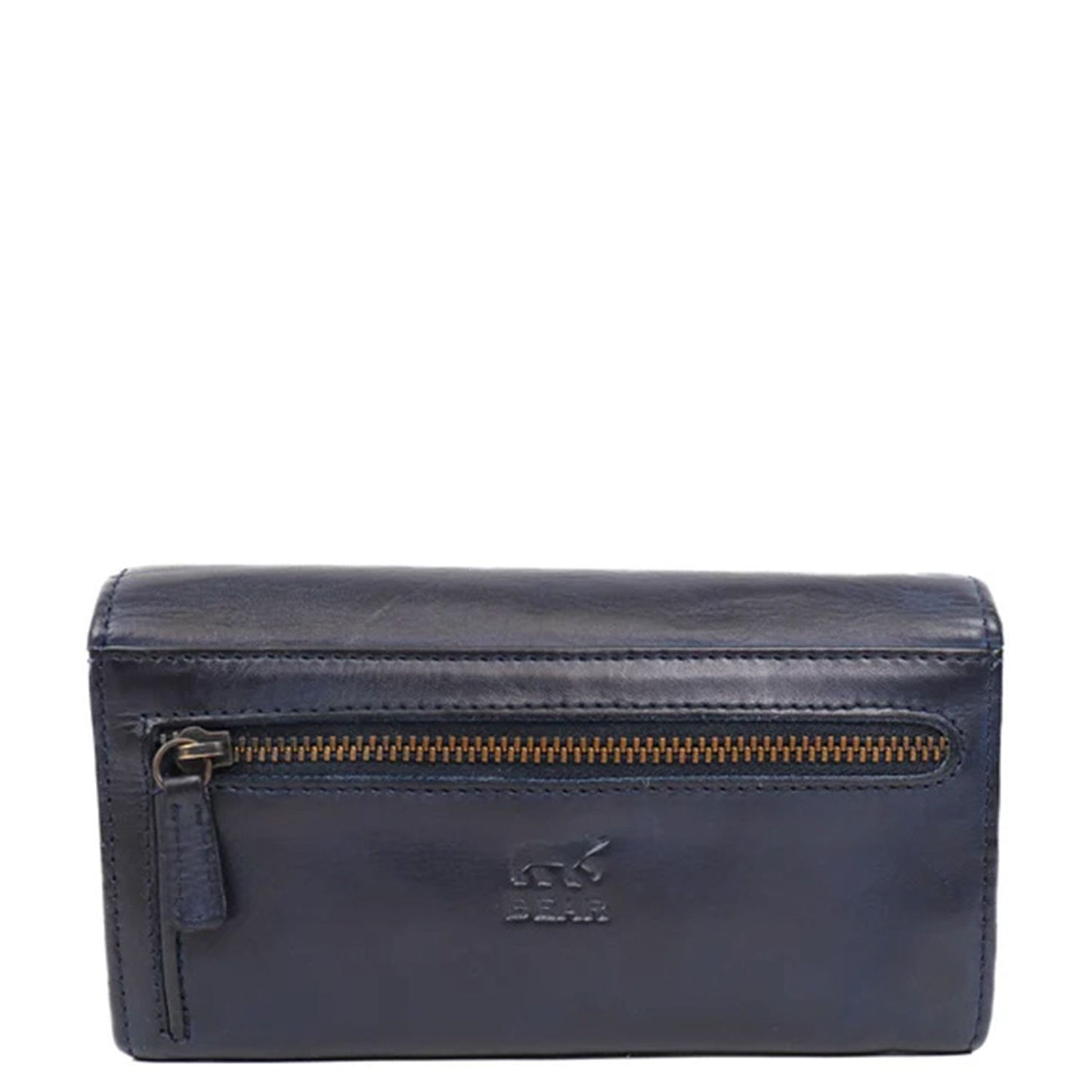 Bear Design Cow Lavato Wallet 12 cc blue