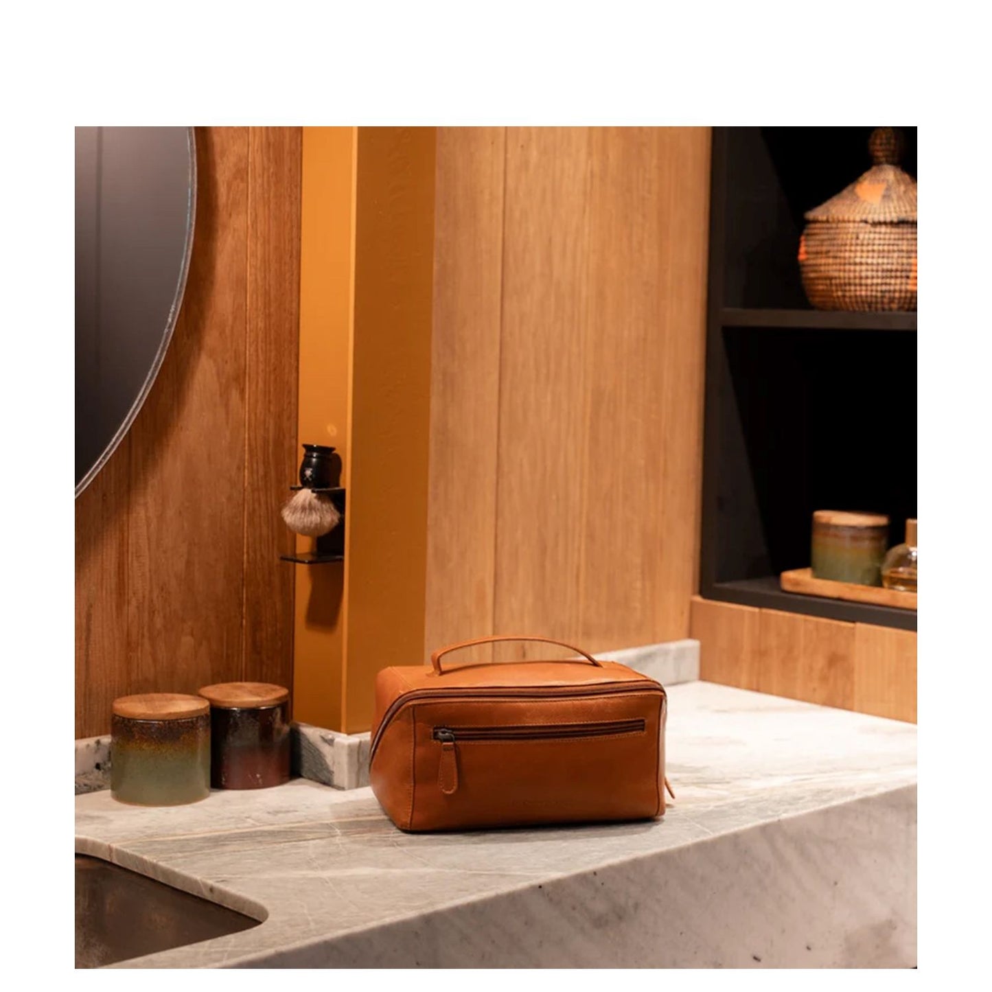 The Chesterfield Brand Elmia Toiletbag cognac