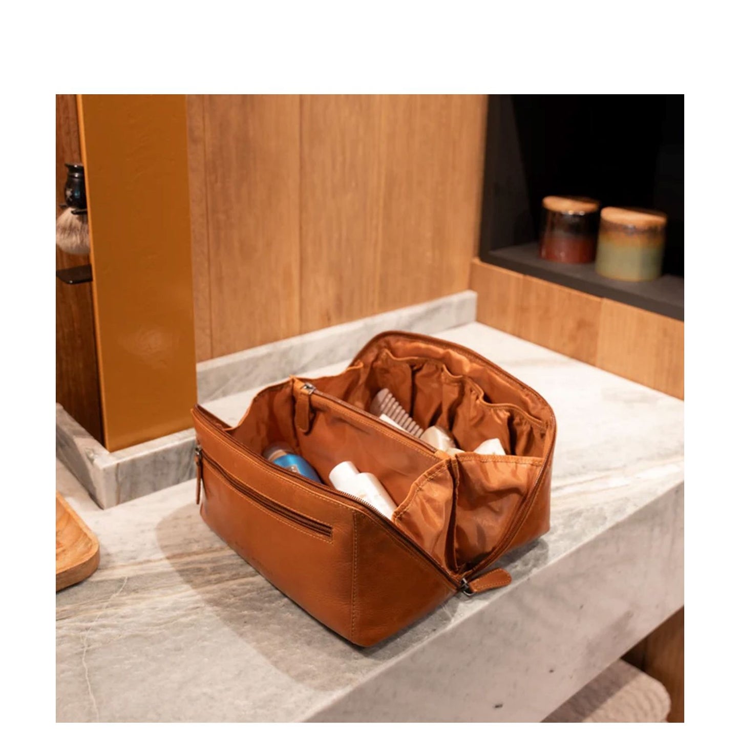 The Chesterfield Brand Elmia Toiletbag cognac