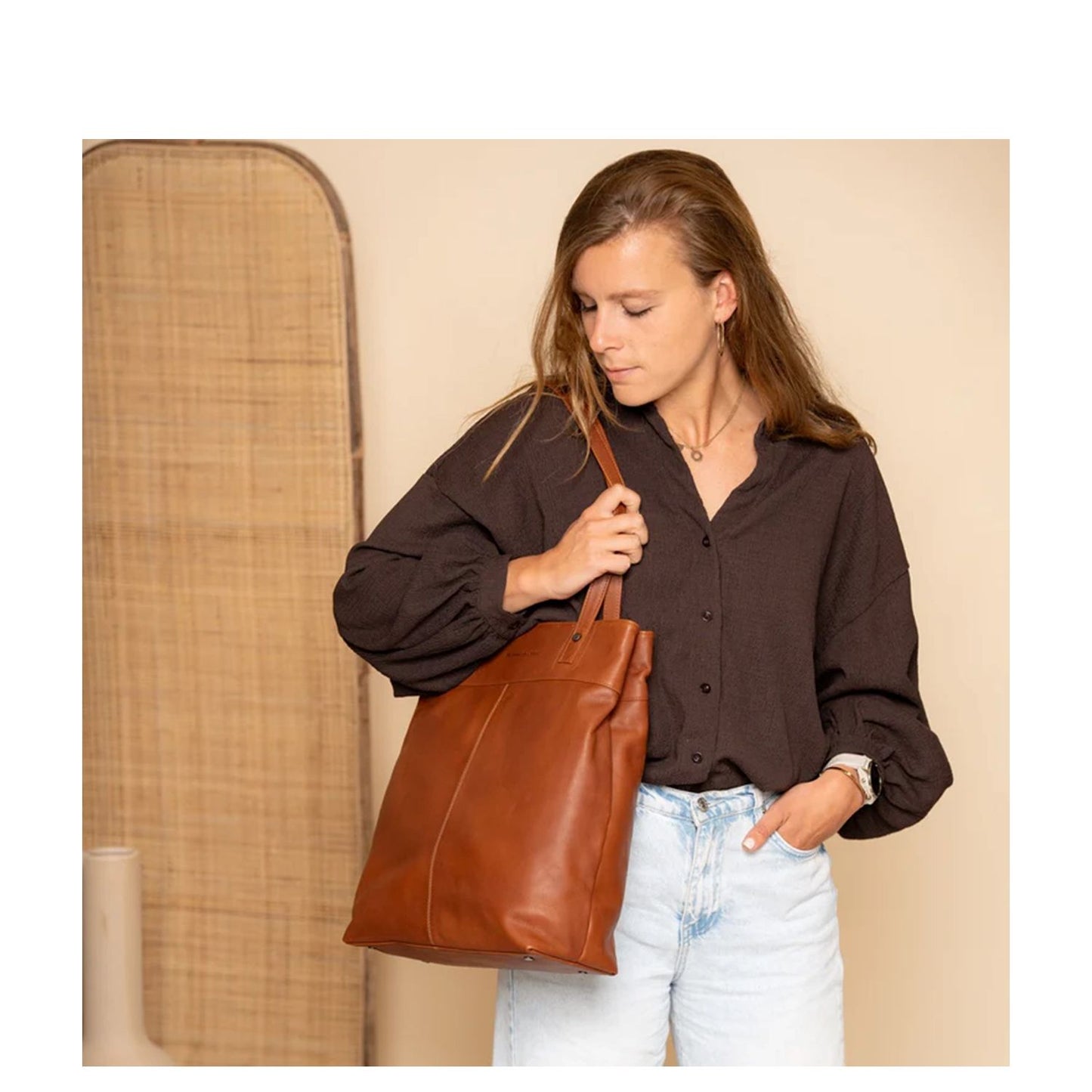 The Chesterfield Brand Solvia Shopper cognac