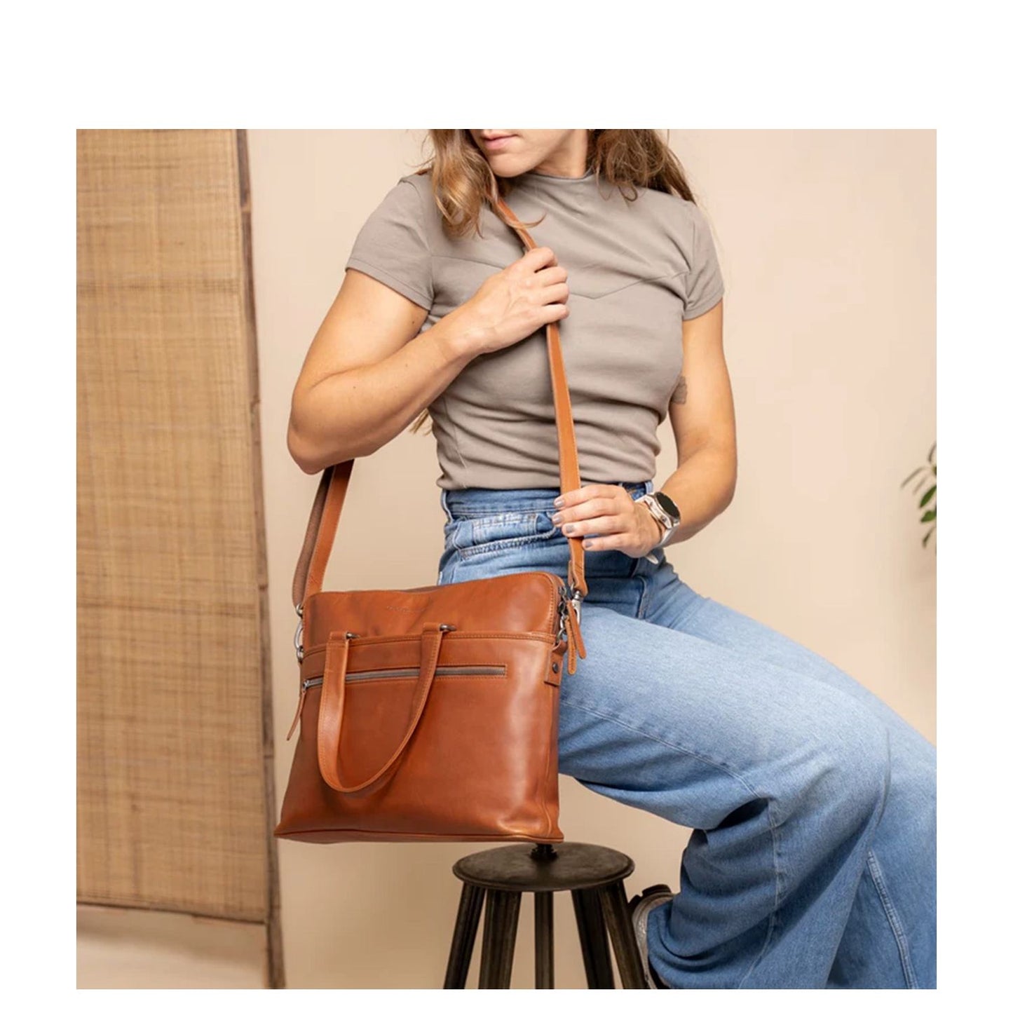 The Chesterfield Brand Elvas Laptopbag cognac