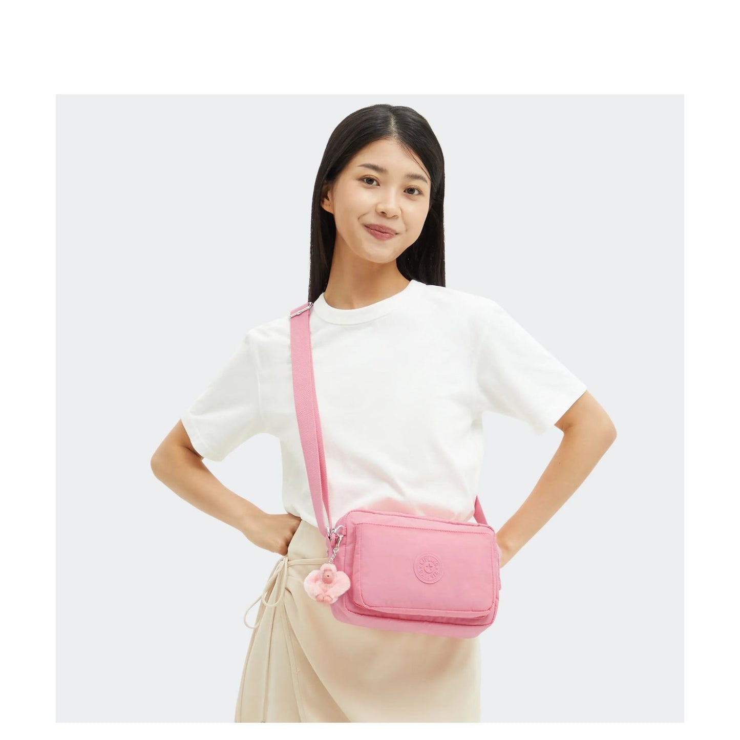 Kipling Abanu Medium Crossbody enjoyable blush
