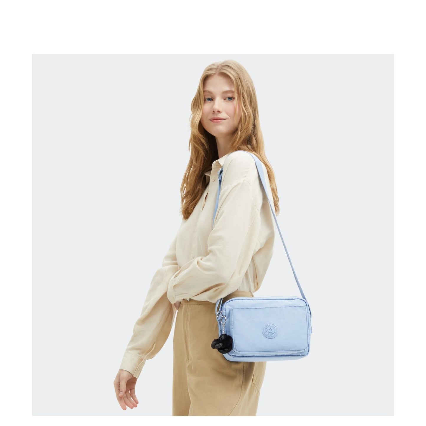 Kipling Abanu Medium Crossbody cloudy sky blue