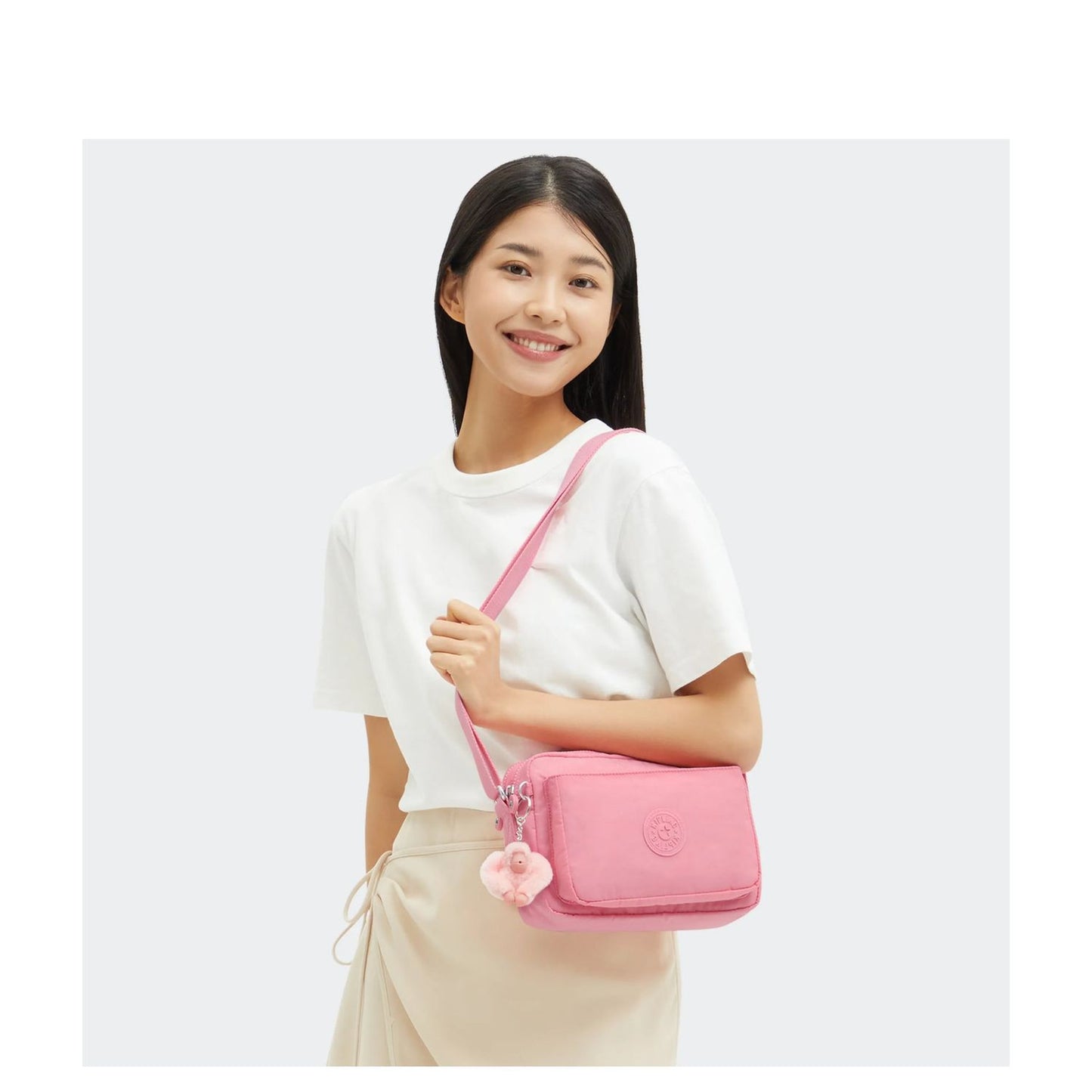 Kipling Abanu Medium Crossbody enjoyable blush