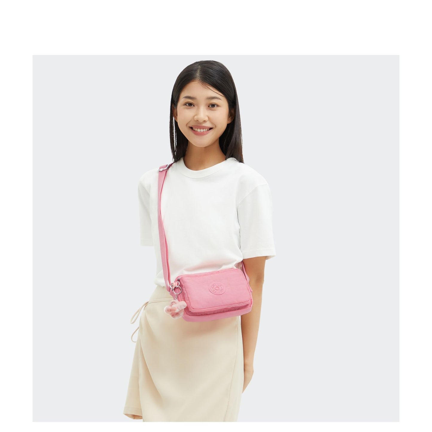 Kipling Abanu Mini Crossbody enjoyable blush