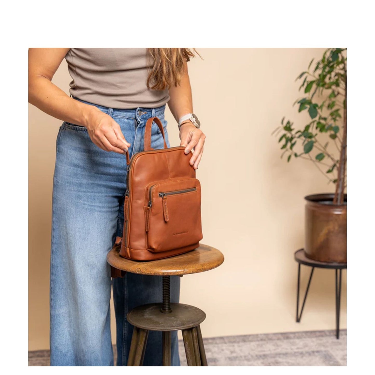 The Chesterfield Brand Floran Backpack cognac
