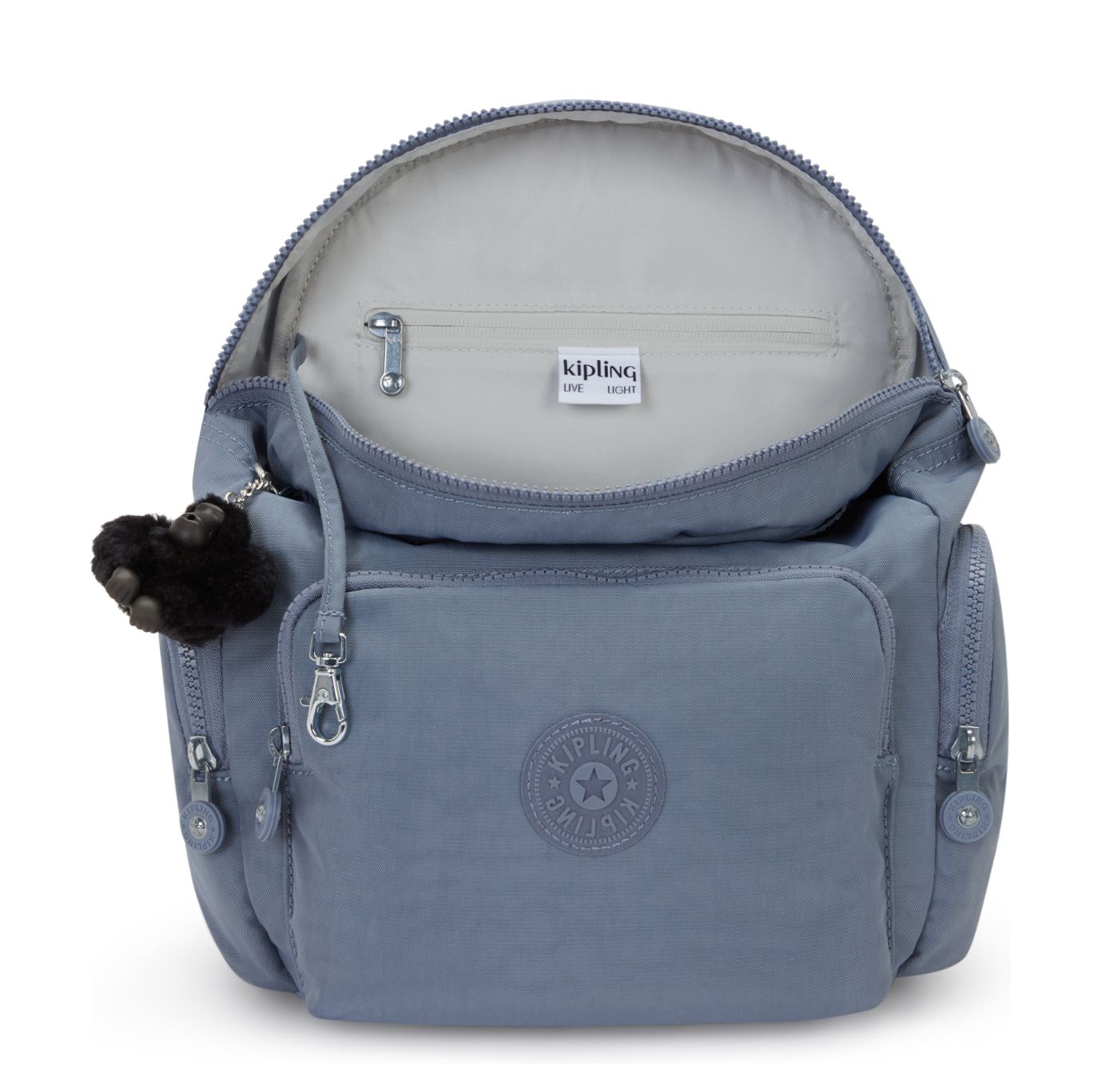 Kipling City Zip S b blue stone