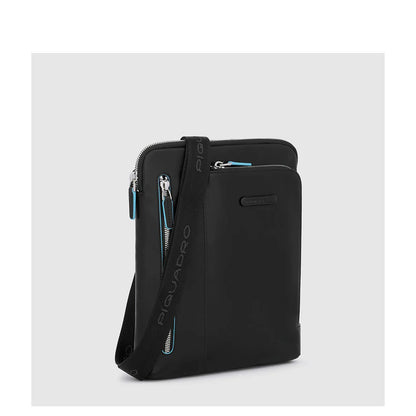 Piquadro Blue Square iPad Air/ iPad Crossbody Bag black