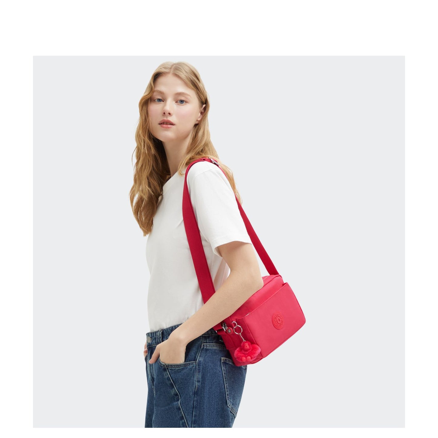 Kipling Abanu Medium Crossbody resort pink