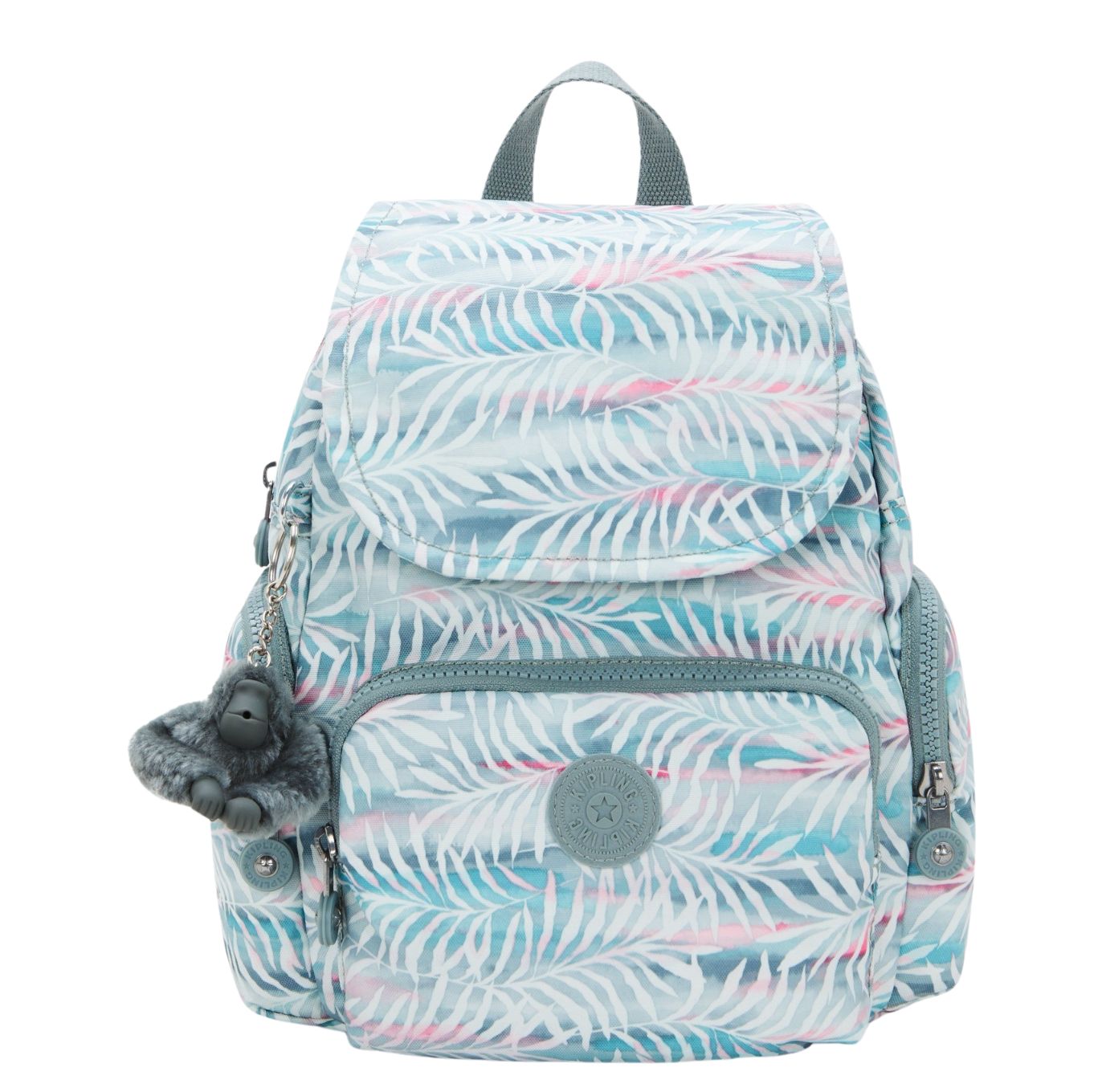 Kipling City Zip Mini Backpack palmtree leaves