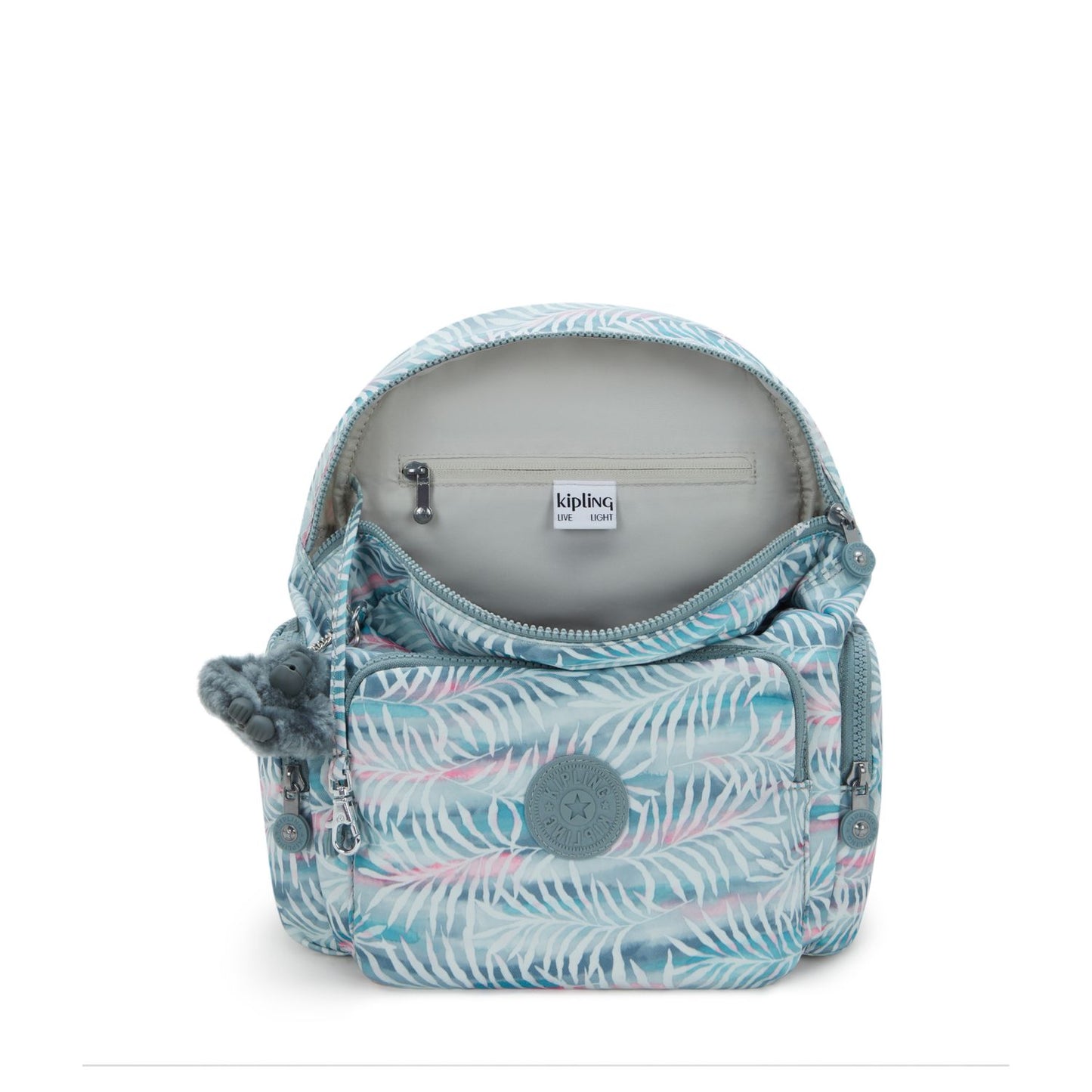 Kipling City Zip S Backpack palmtree leaves