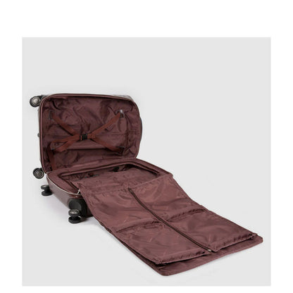Piquadro Blue Square Cabin Trolley Front Pocket 15.6" mahogany