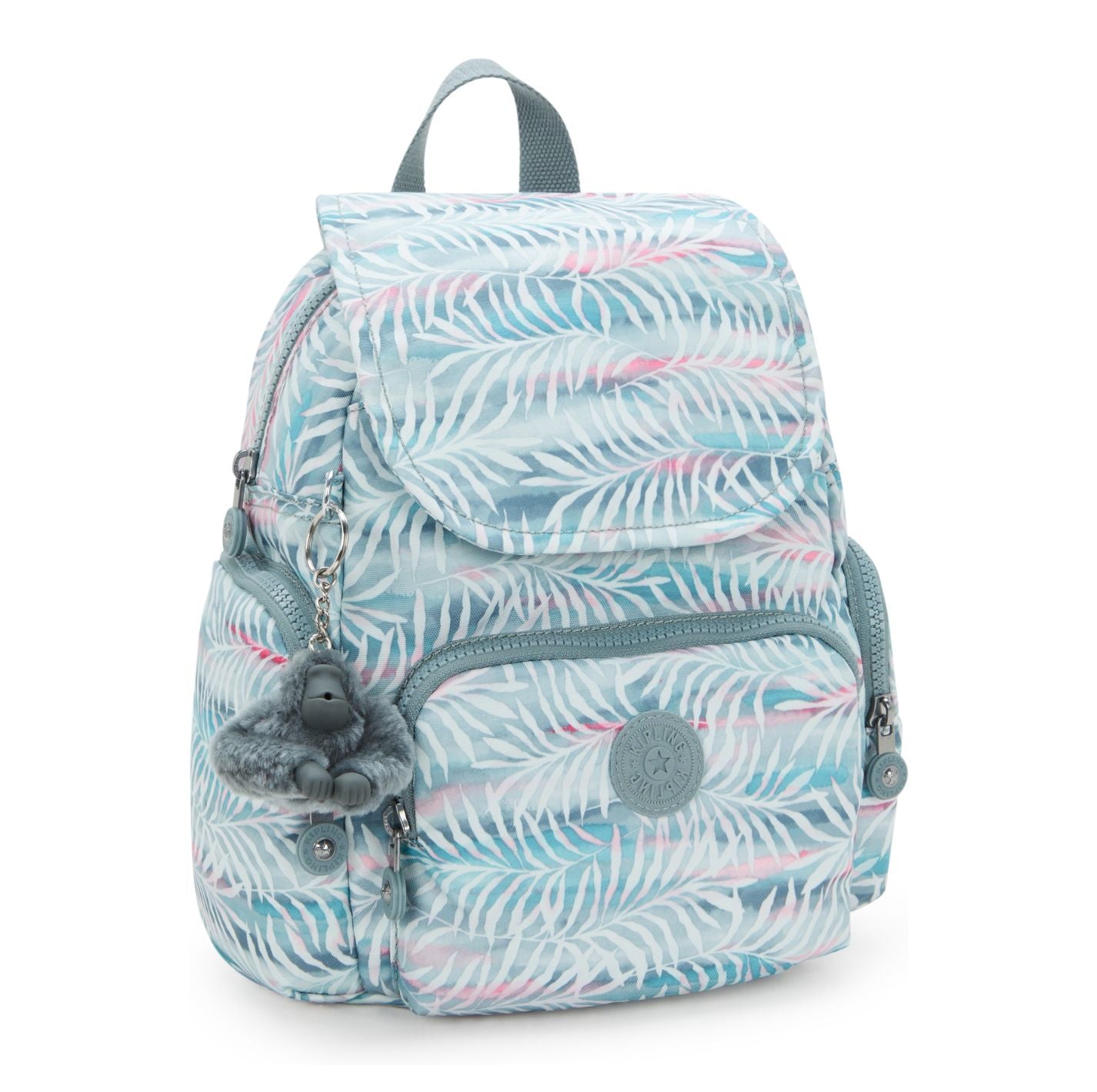 Kipling City Zip Mini Backpack palmtree leaves