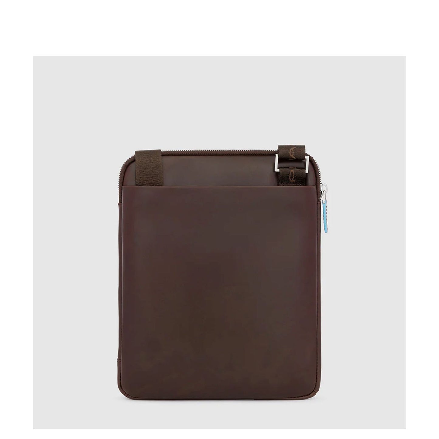 Piquadro Blue Square iPad Air/ iPad Crossbody Bag mahogany