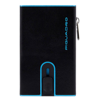 Piquadro Blue Square Compact Wallet black