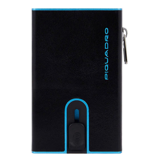 Piquadro Blue Square Compact Wallet black