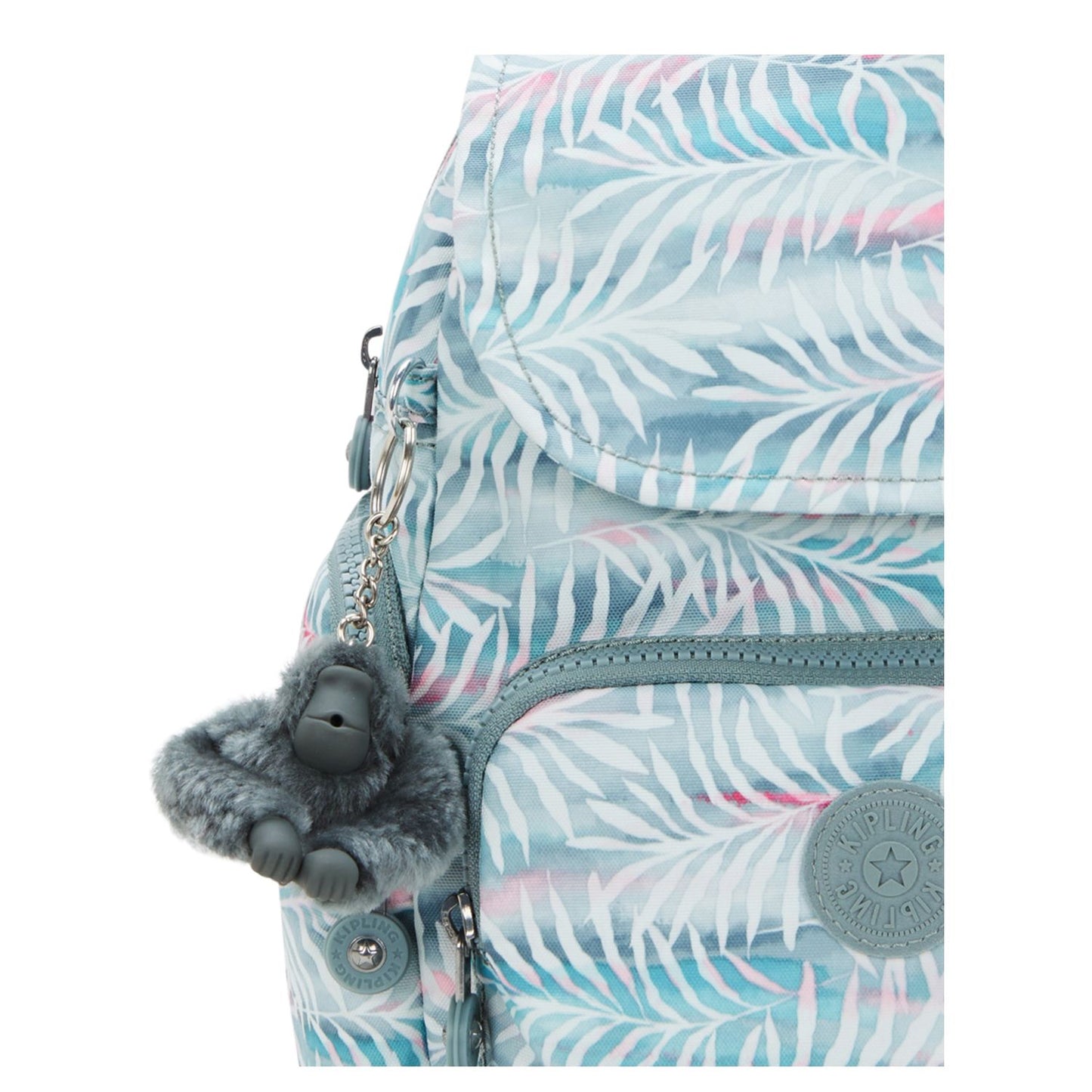 Kipling City Zip Mini Backpack palmtree leaves