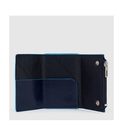 Piquadro Blue Square Compact Wallet dark blue