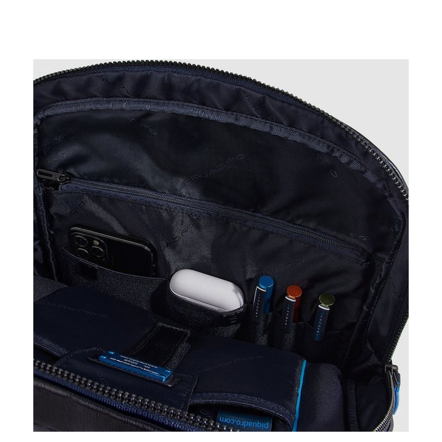 Piquadro Blue Square Revamp Pockets Laptop Backpack 13.3" night blue