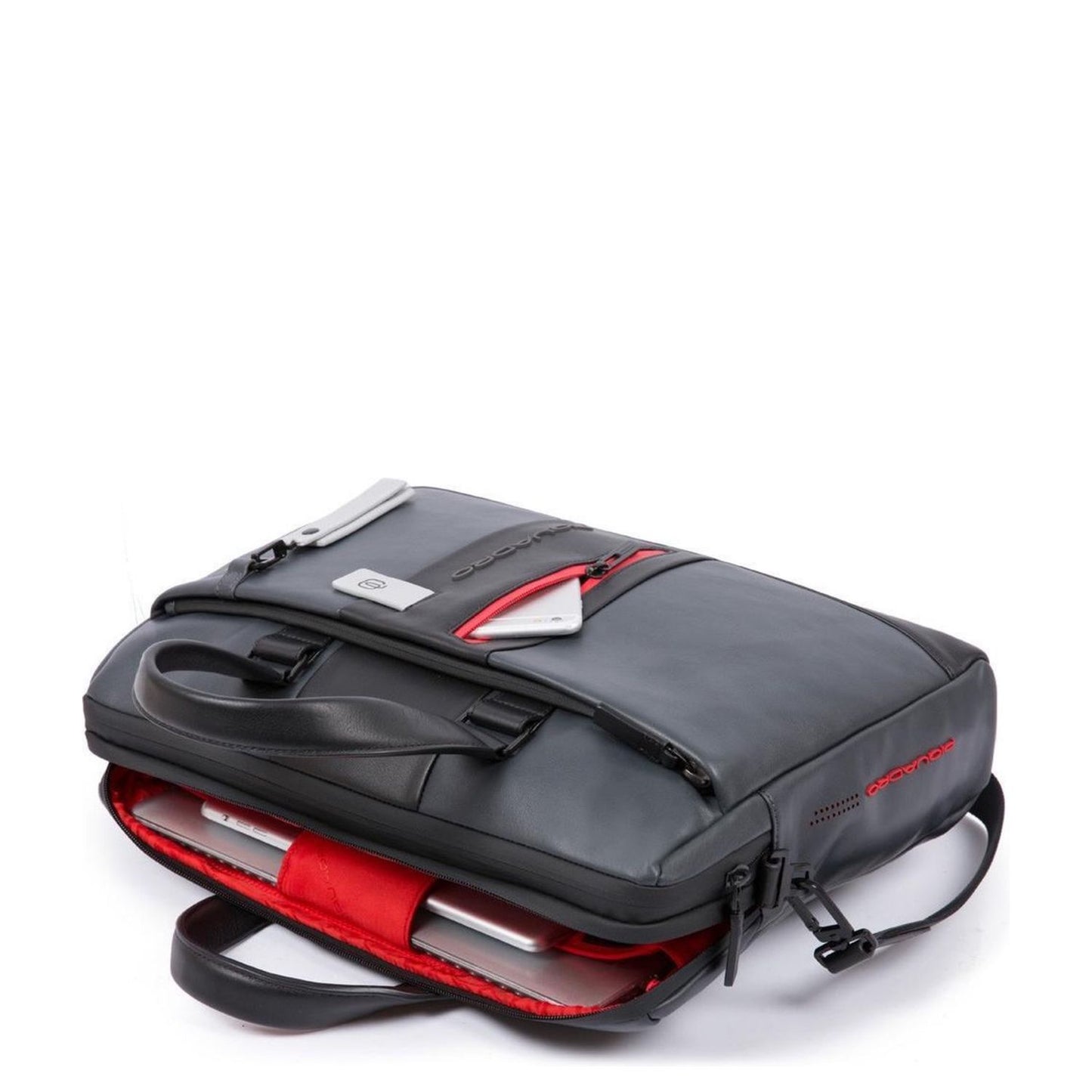 Piquadro Urban Computer Portfolio Briefcase with iPad Compartment grey / black