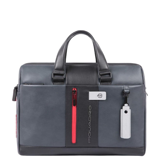 Piquadro Urban Computer Portfolio Briefcase with iPad Compartment grey / black
