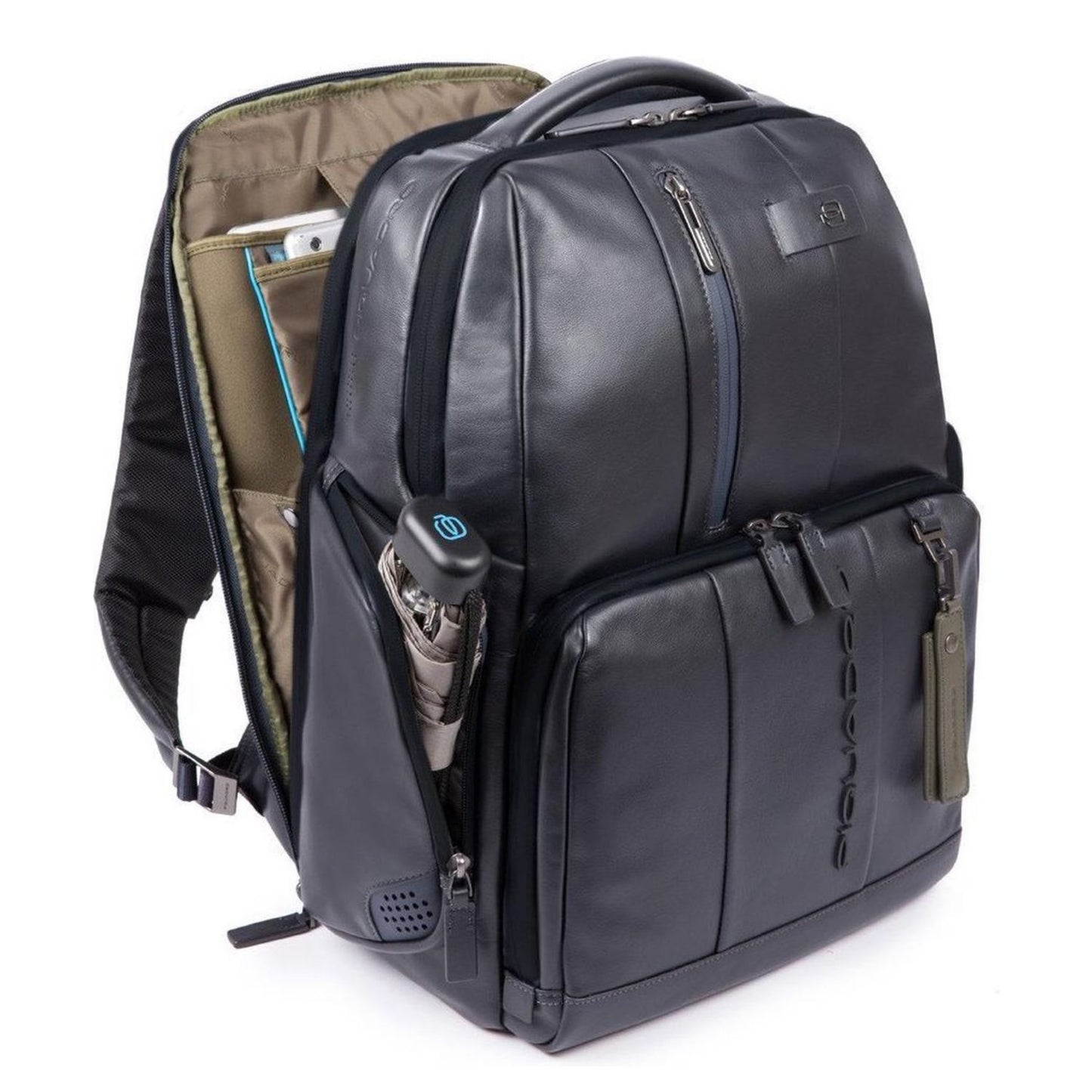 Piquadro Urban Fast Check PC Backpack 15.6" dark blue