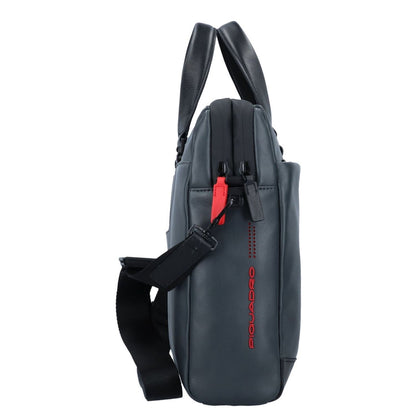 Piquadro Urban Computer Portfolio Briefcase with iPad Compartment grey / black