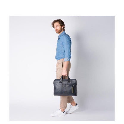 Piquadro Urban Computer Portfolio Briefcase with iPad Compartment grey / black