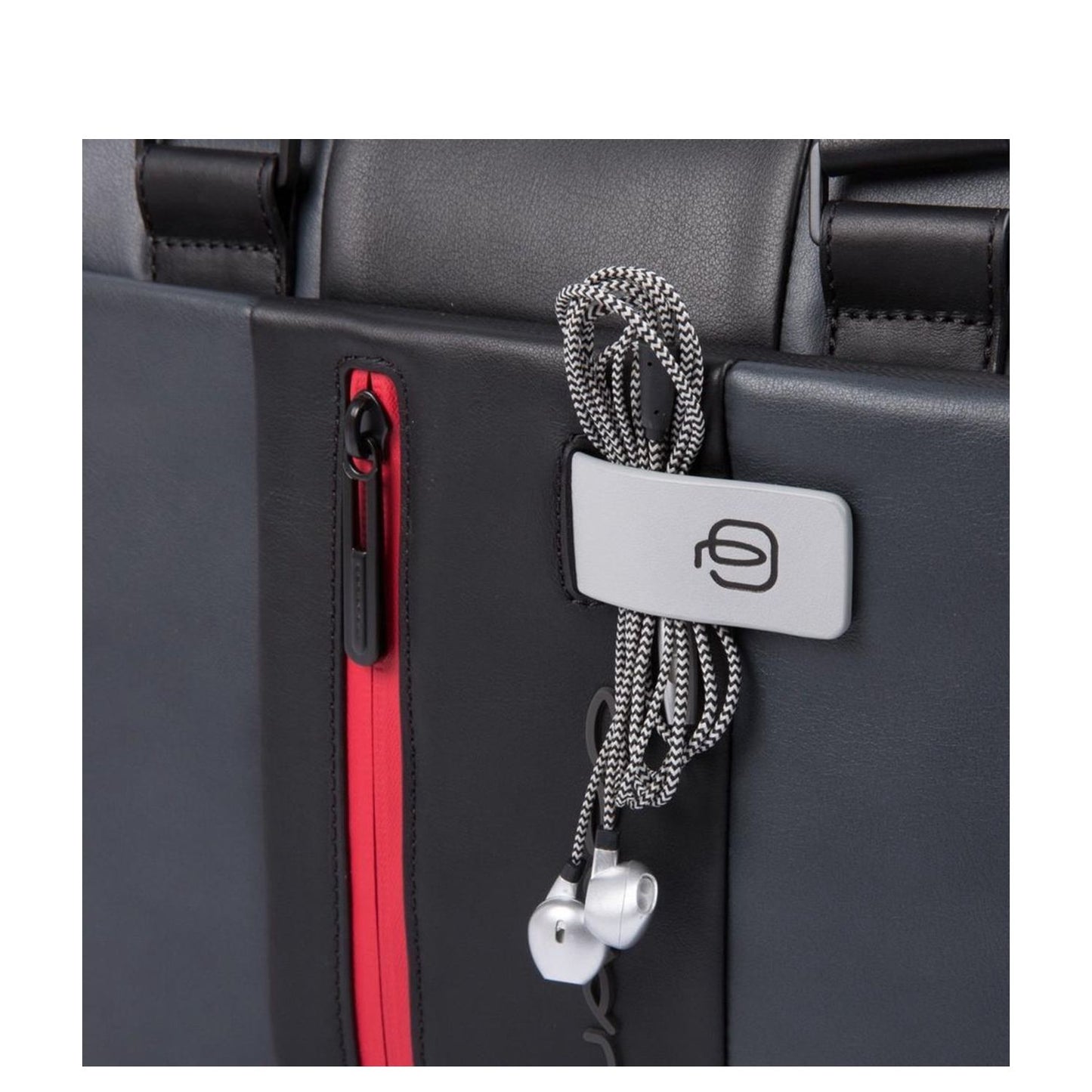Piquadro Urban Computer Portfolio Briefcase with iPad Compartment grey / black