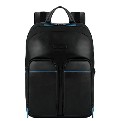 Piquadro Blue Square Revamp Pockets Laptop Backpack 13.3" black