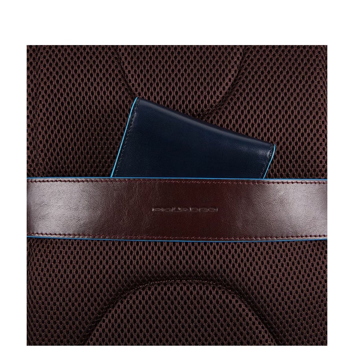Piquadro Blue Square Revamp Pockets Laptop Backpack 13.3" mahogany brown