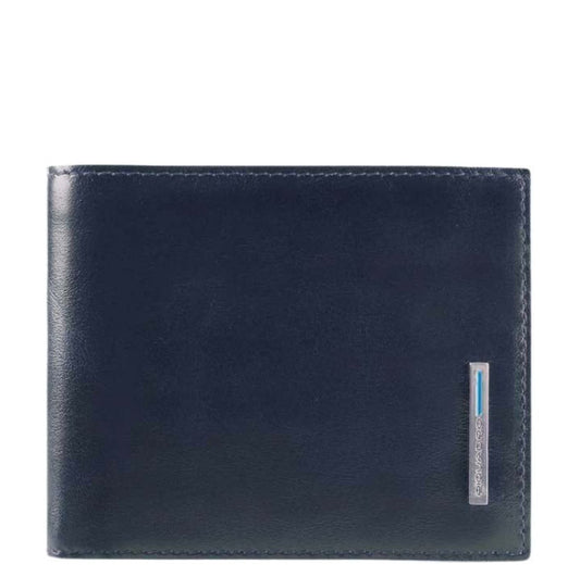 Piquadro Blue Square Men's Wallet With Flip Up/Coin Pocket night blue