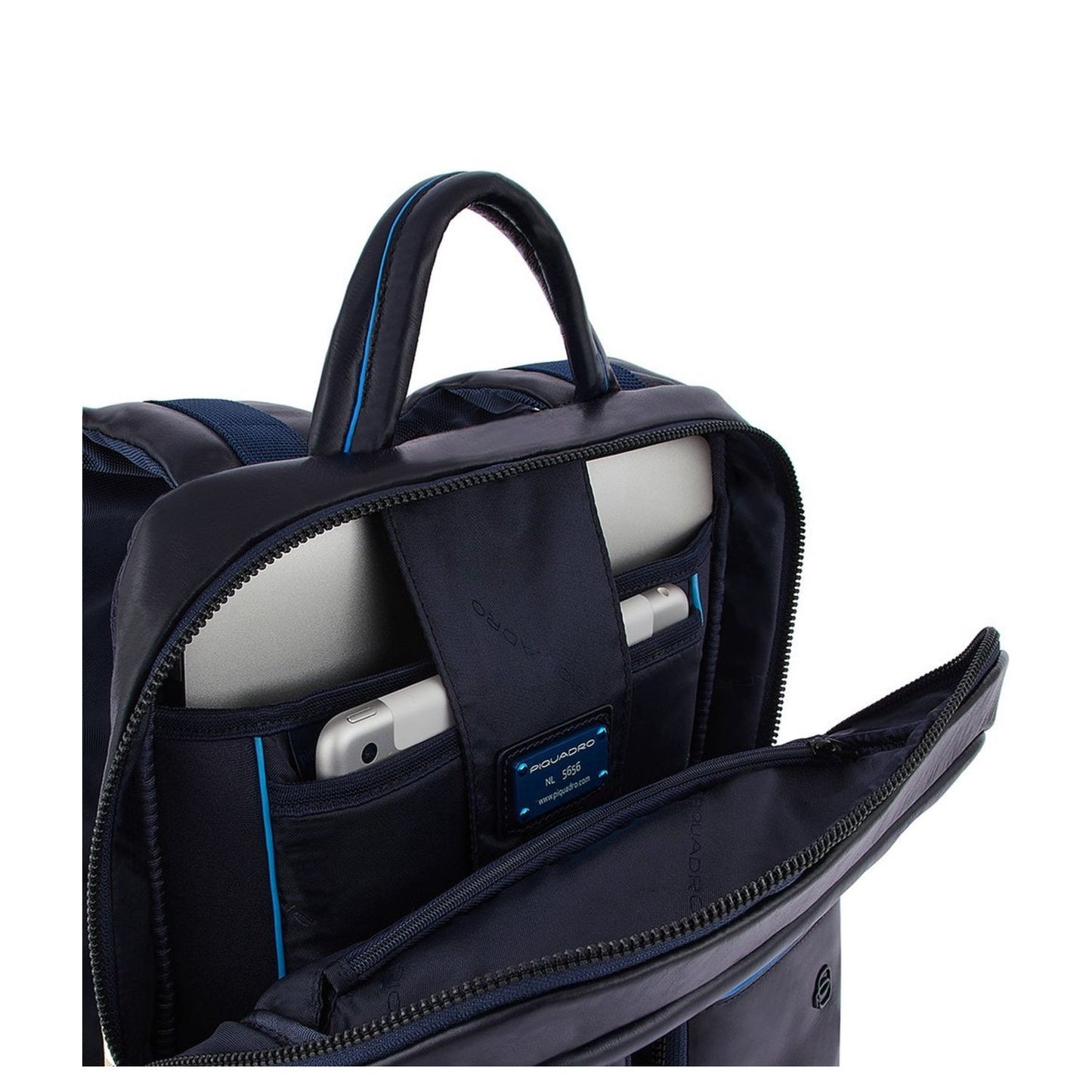 Piquadro Blue Square Revamp Pockets Laptop Backpack 13.3" night blue