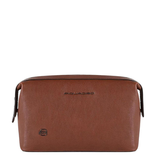 Piquadro Black Square Toiletry Bag tobacco