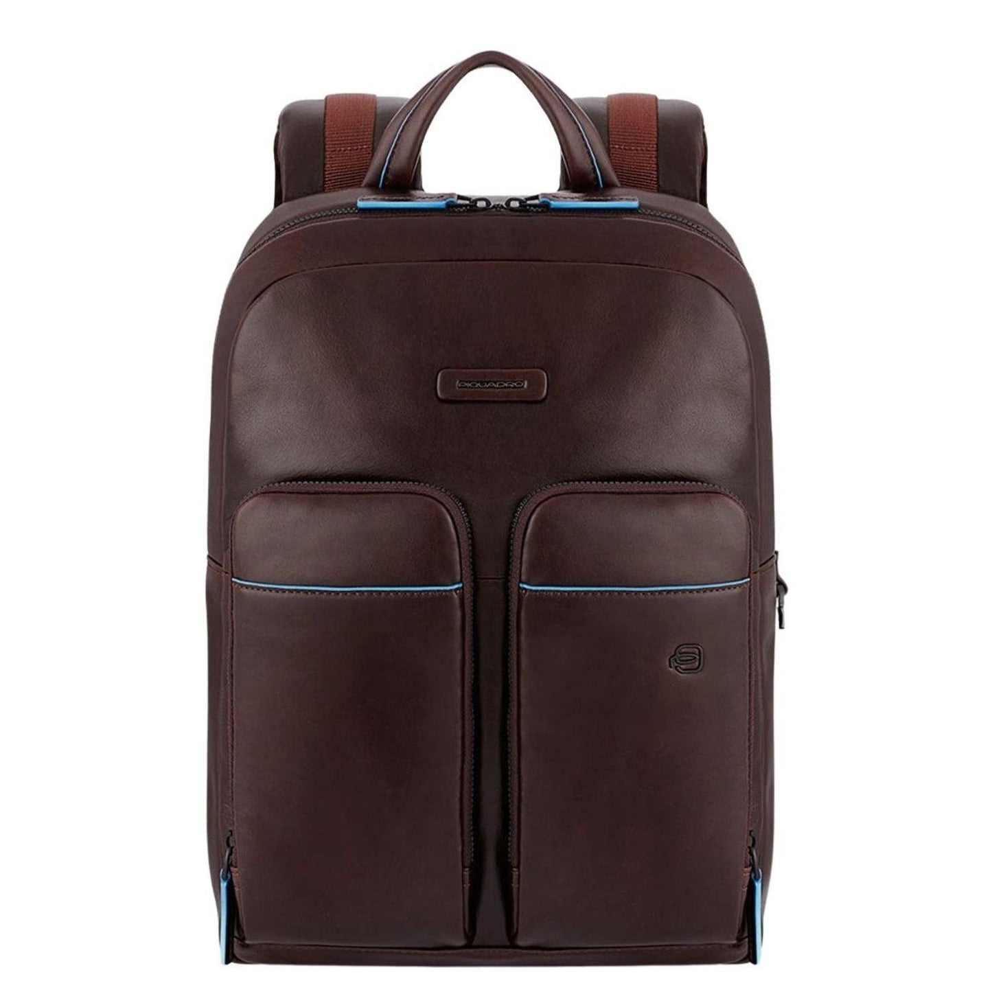 Piquadro Blue Square Revamp Pockets Laptop Backpack 13.3" mahogany brown