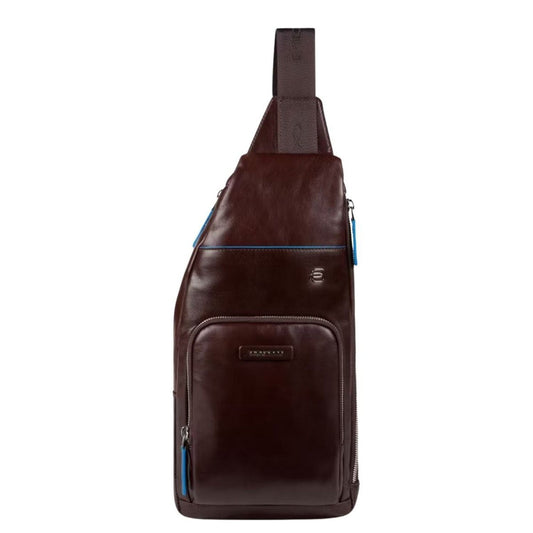 Piquadro Blue Square Mono Sling Bag mahogany